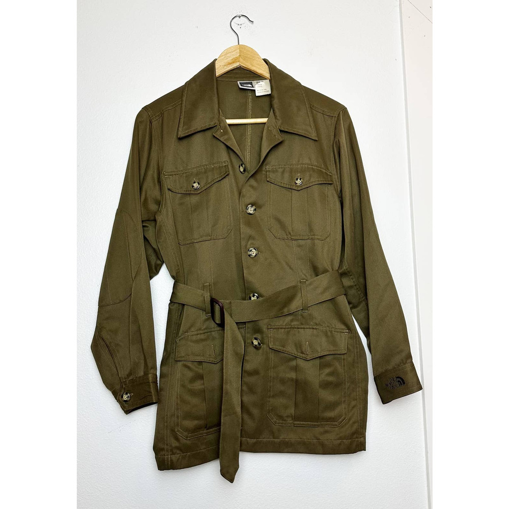 The North Face Olive Army Green Belted Jacket sz XS